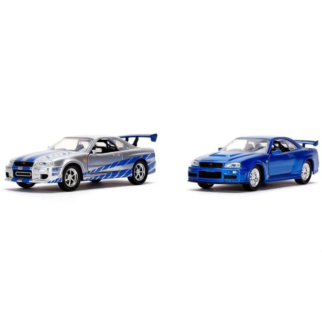 Бързи и яростни: Twin Pack – Брайън Нисан Скайлайн GT-R R34 комплект от 2 автомобилни модела 1/32 – Jada Toys изображение 2
