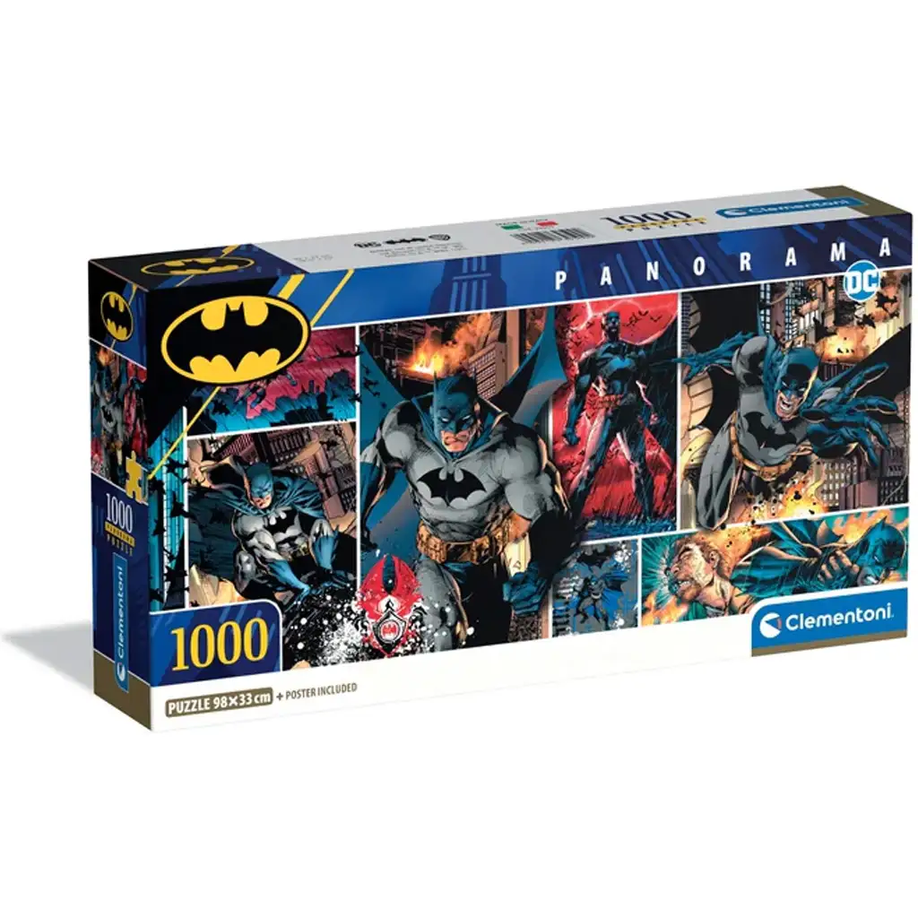 Batman 1000 части панорамна пъзел с постер - Clementoni изображение 1