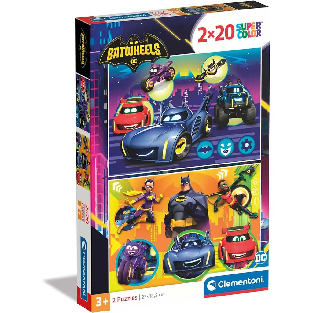 Batwheels 2x20бр. Supercolor пъзел - Clementoni изображение 1
