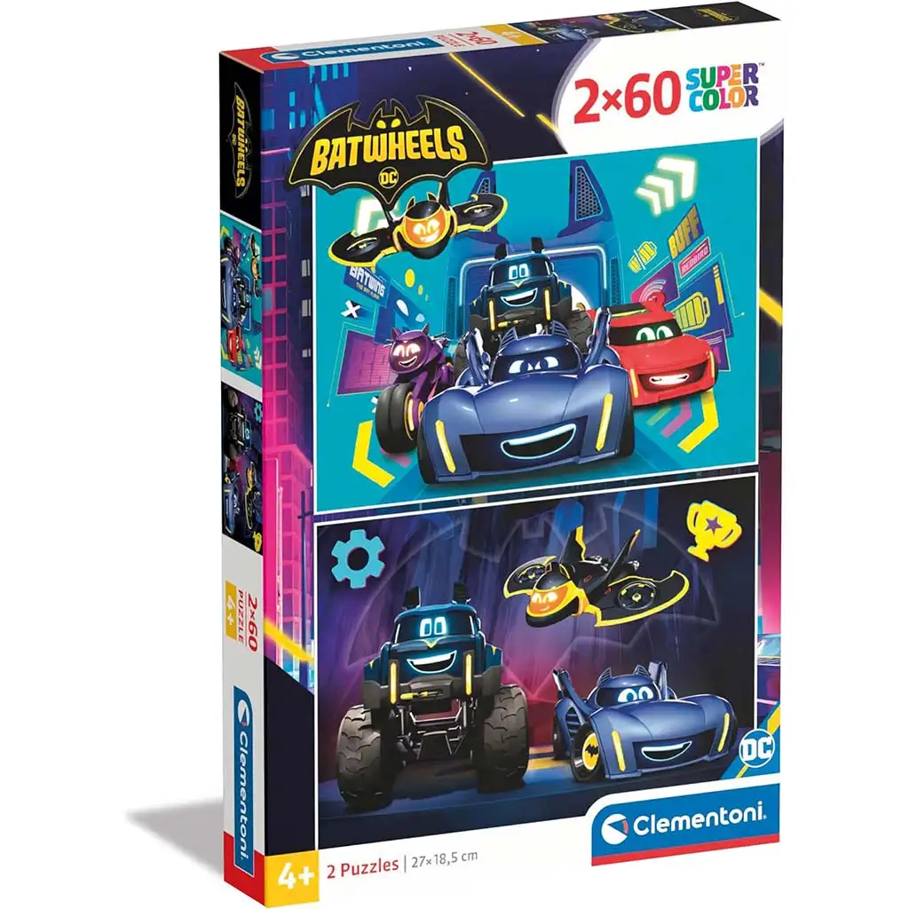 Batwheels 2x60бр. Supercolor пъзел - Clementoni изображение 1