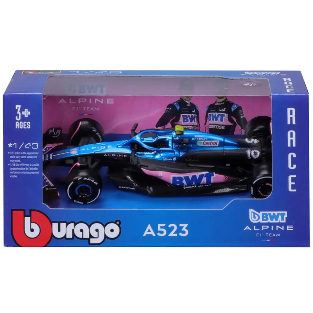 Bburago: Alpine A523 F1 състезателен автомобил метален автомобилен модел 1/43 изображение 4