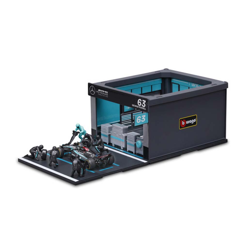 Bburago: F1 състезателен автомобил 1/43 - MB AMG W15 E Performance боксов път изображение 3