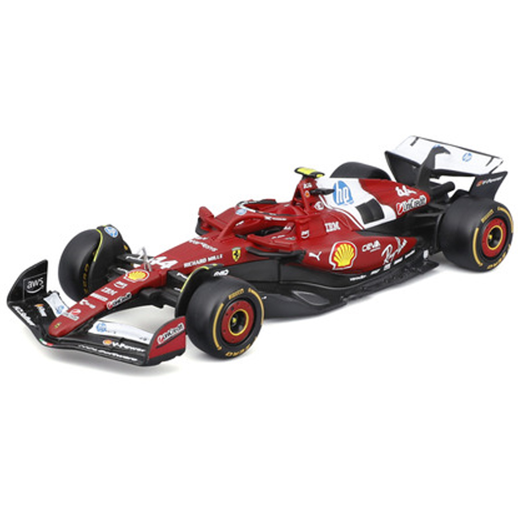 Bburago: Ferrari SF-25 F1 състезателен автомобил метален автомобилен модел 1/43 (Шарл Леклер #16) изображение 2