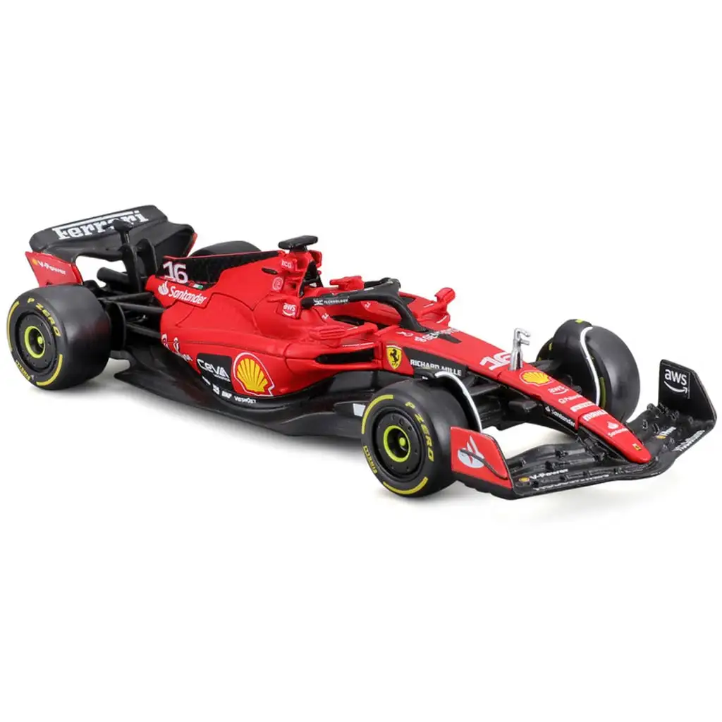 Bburago: Ferrari SF23 F1 състезателен автомобил метален автомобилен модел 1/43 (Шарл Леклер #16) изображение 2