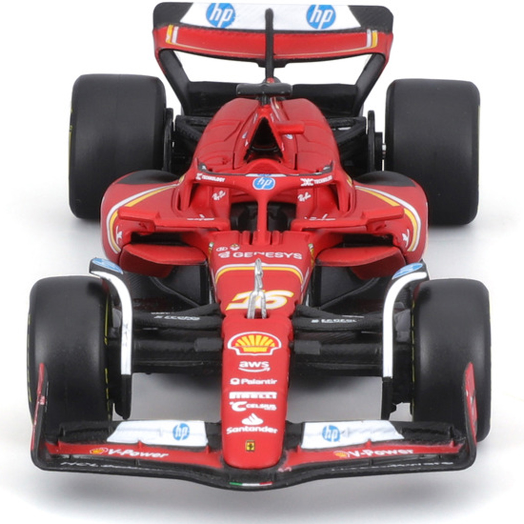 Bburago: Ferrari SF24 F1 състезателен автомобил метален автомобилен модел 1/43 изображение 3