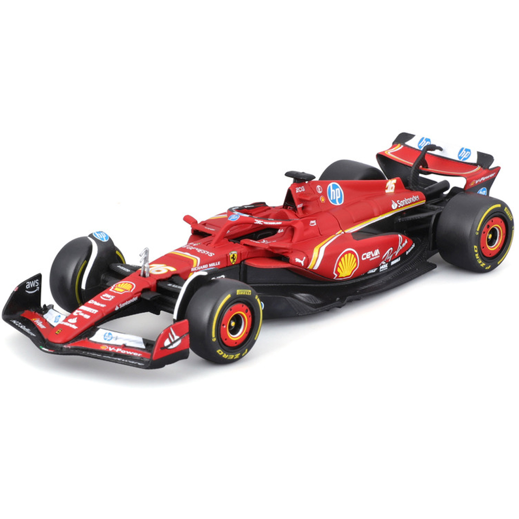 Bburago: Ferrari SF24 F1 състезателен автомобил метален автомобилен модел 1/43 изображение 4