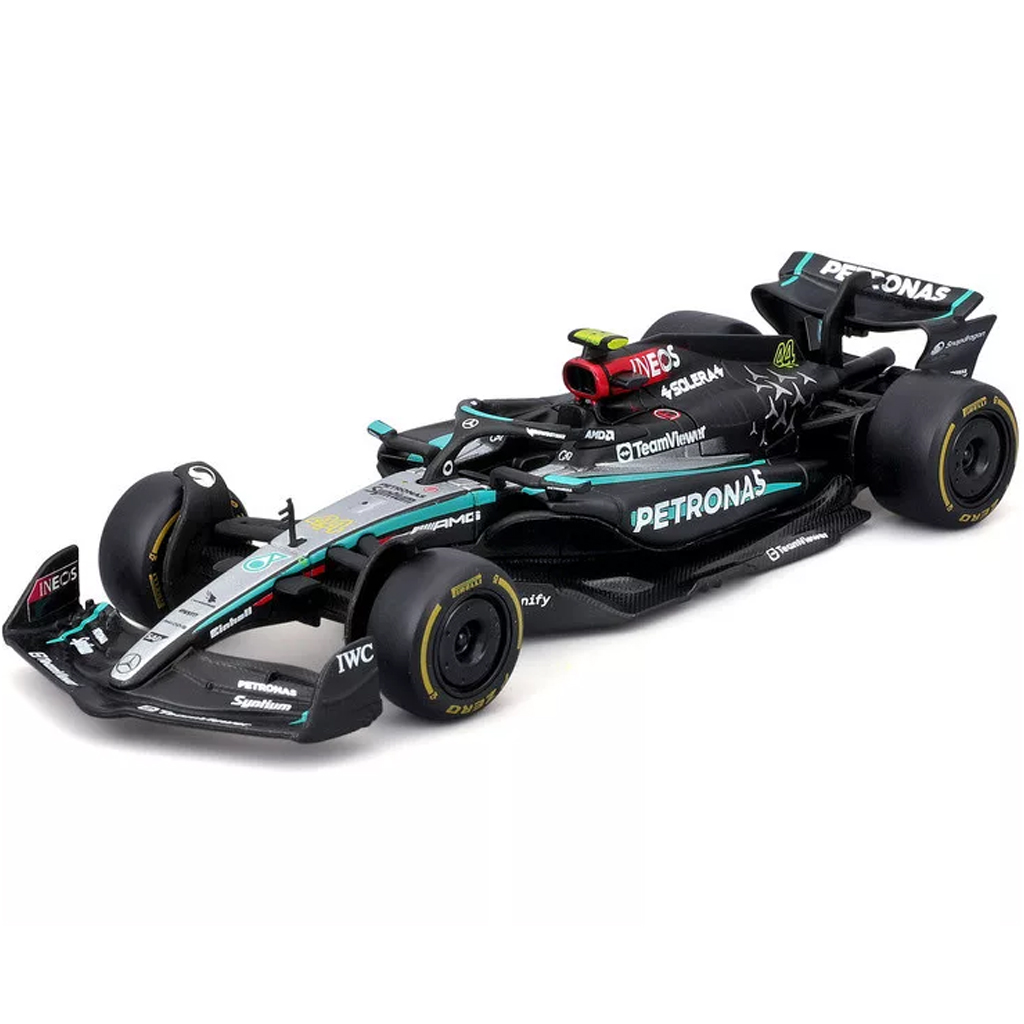 Bburago: Mercedes-AMG F1 W15 Performance F1 състезателен автомобил метален автомобилен модел 1/43 (Люис Хамилтън #44) изображение 2
