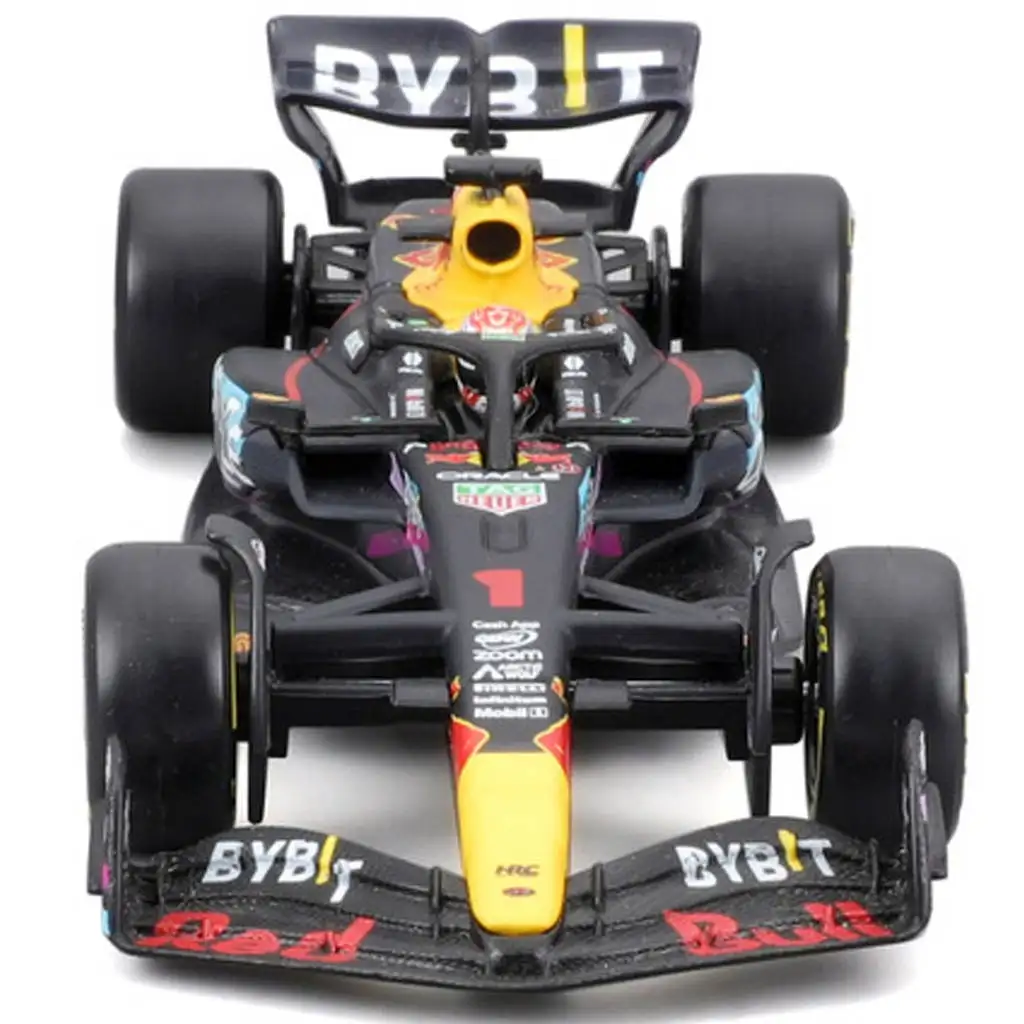 Bburago: Red Bull RB19 F1 състезателен автомобил метален автомобилен модел 1/43 (Макс Верстапен #1, специално издание Маями GP, с каска) изображение 3