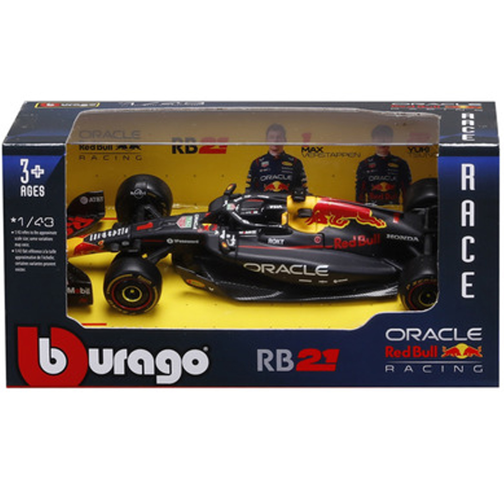 Bburago: Red Bull RB21 F1 състезателен автомобил метален автомобилен модел 1/43 (Макс Верстапен #1) изображение 1
