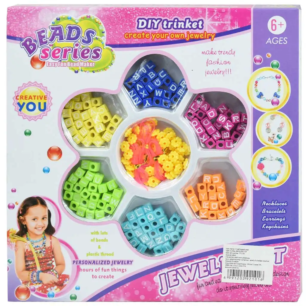 Beads Series: Комплект за изработка на бижута с 100+ цветни букви изображение 1