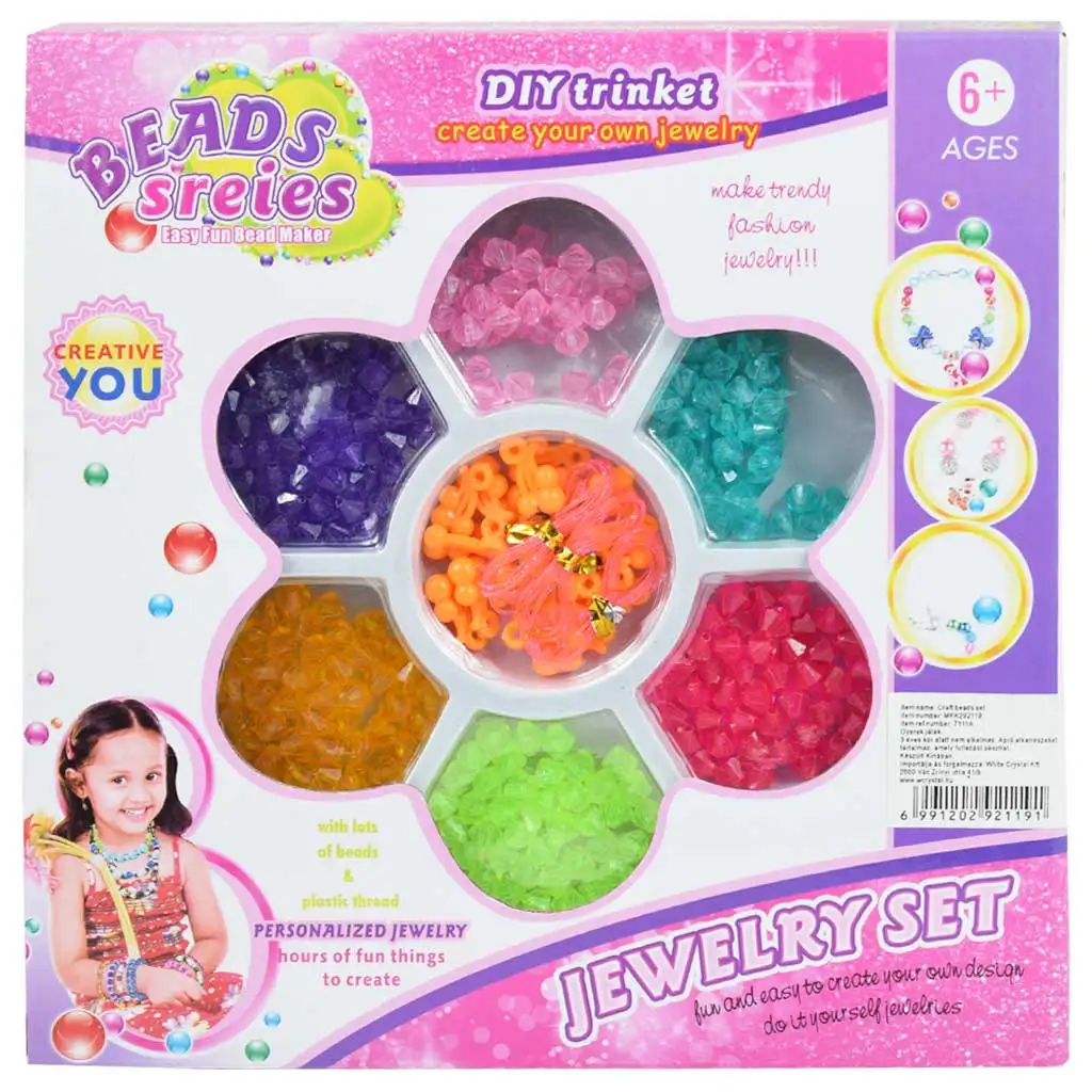 Beads Series: Комплект за изработка на бижута с 100+ цветни и прозрачни мъниста изображение 1