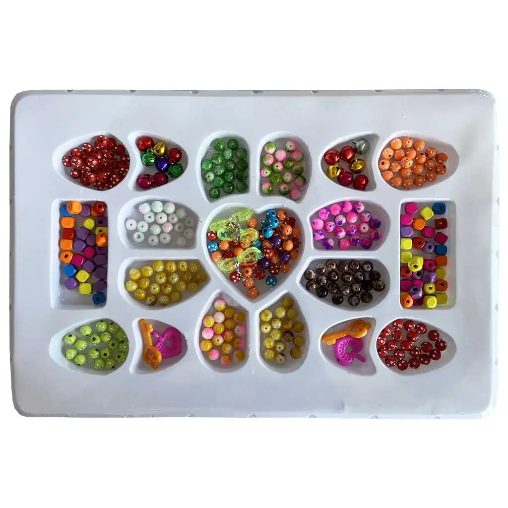 Beads Series: Комплект за изработка на бижута с мъниста и ключове 100+ мъниста изображение 2