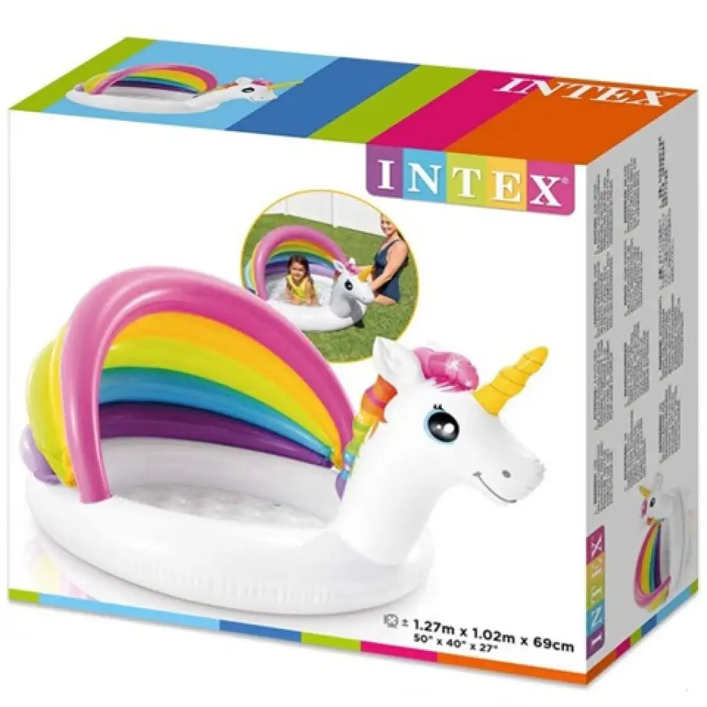 Бебешки басейн с еднорог 127x102x69см - Intex изображение 3