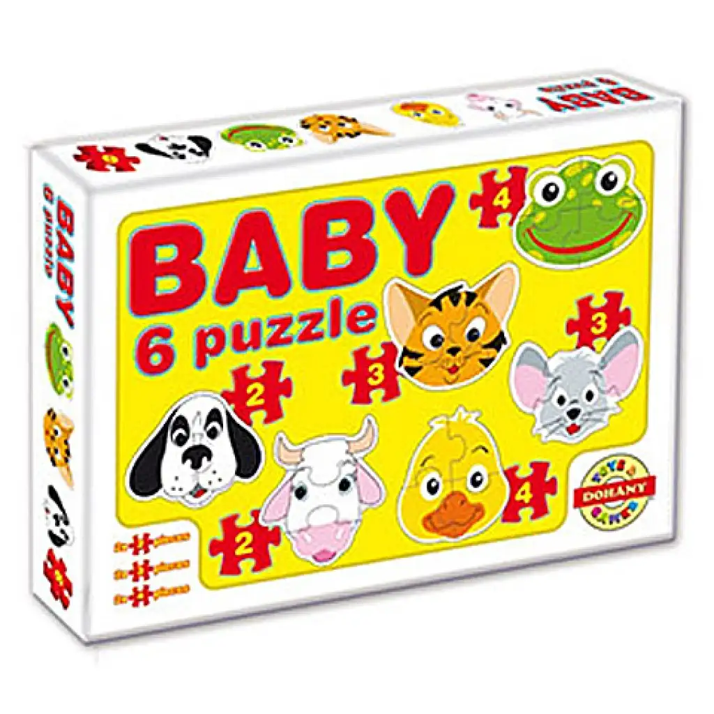 Бебешки пъзел с домашни животни - D-Toys изображение 1