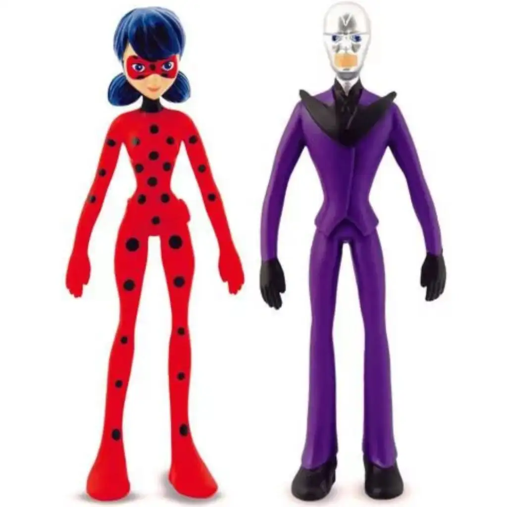 Bend-ems Miraculus фигура комплект 2 бр., Ladybug срещу Hawk Moth изображение 2