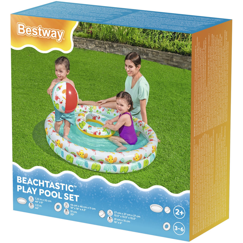Bestway: Beachtastic надуваем басейн за игра 3в1 комплект Ø 122 x 20 см изображение 4