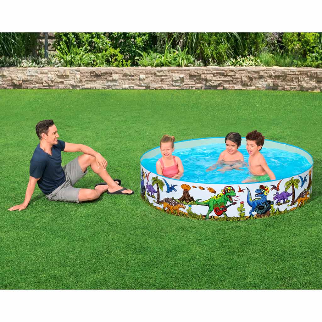 Bestway: Fill 'n Fun™ басейн с твърди стени с динозаври Ø 183 x 38 см изображение 2