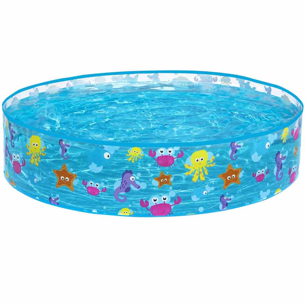 Bestway: Fill 'N Fun Sparkling Sea морски животни с твърди стени детски басейн, Ø 122 x 25 см изображение 1