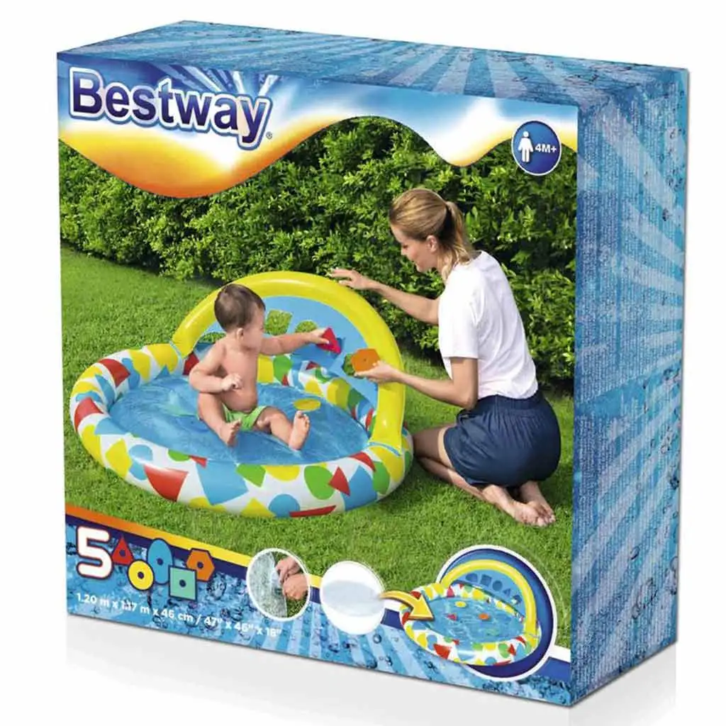 Bestway: Lil' Splash & Learn™ басейн за пръскане 120 x 117 x 46 см изображение 3