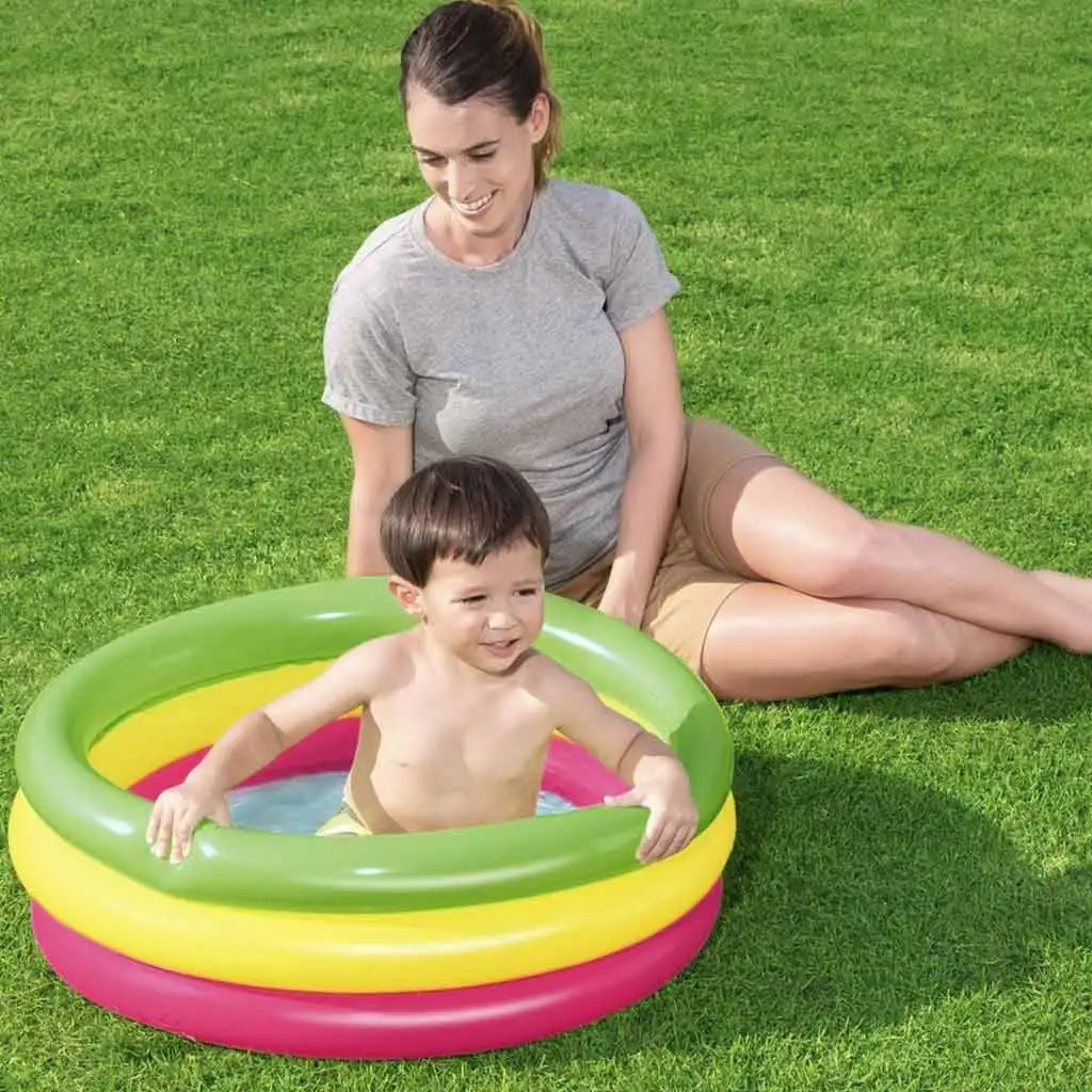 Bestway: Swim Squad™ трикольорен бебешки басейн Ø 70 x 24 см изображение 2