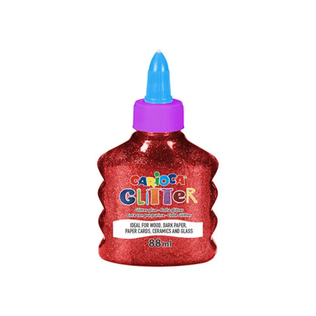 Блестящо течен spark червен цвят лепило 88ml - Carioca изображение 1
