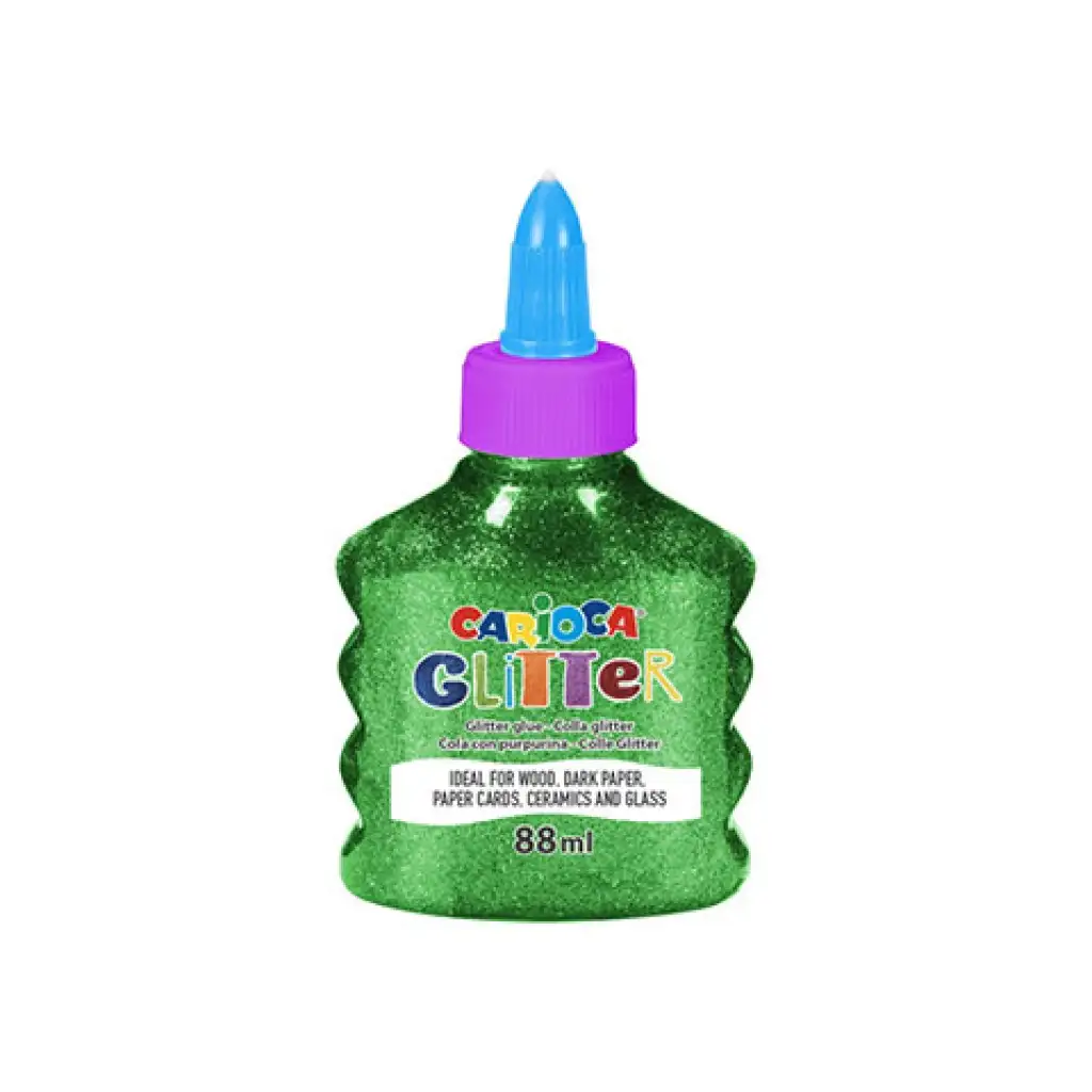 Блестящо течен spark зелен цвят лепило 88ml - Carioca изображение 1