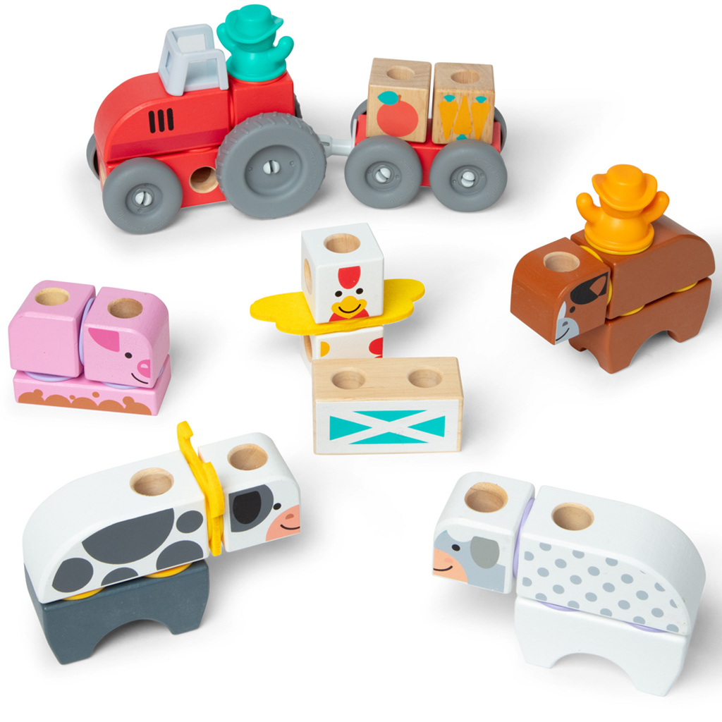 Blockables: Ферма дървен строителен комплект - Melissa & Doug изображение 2