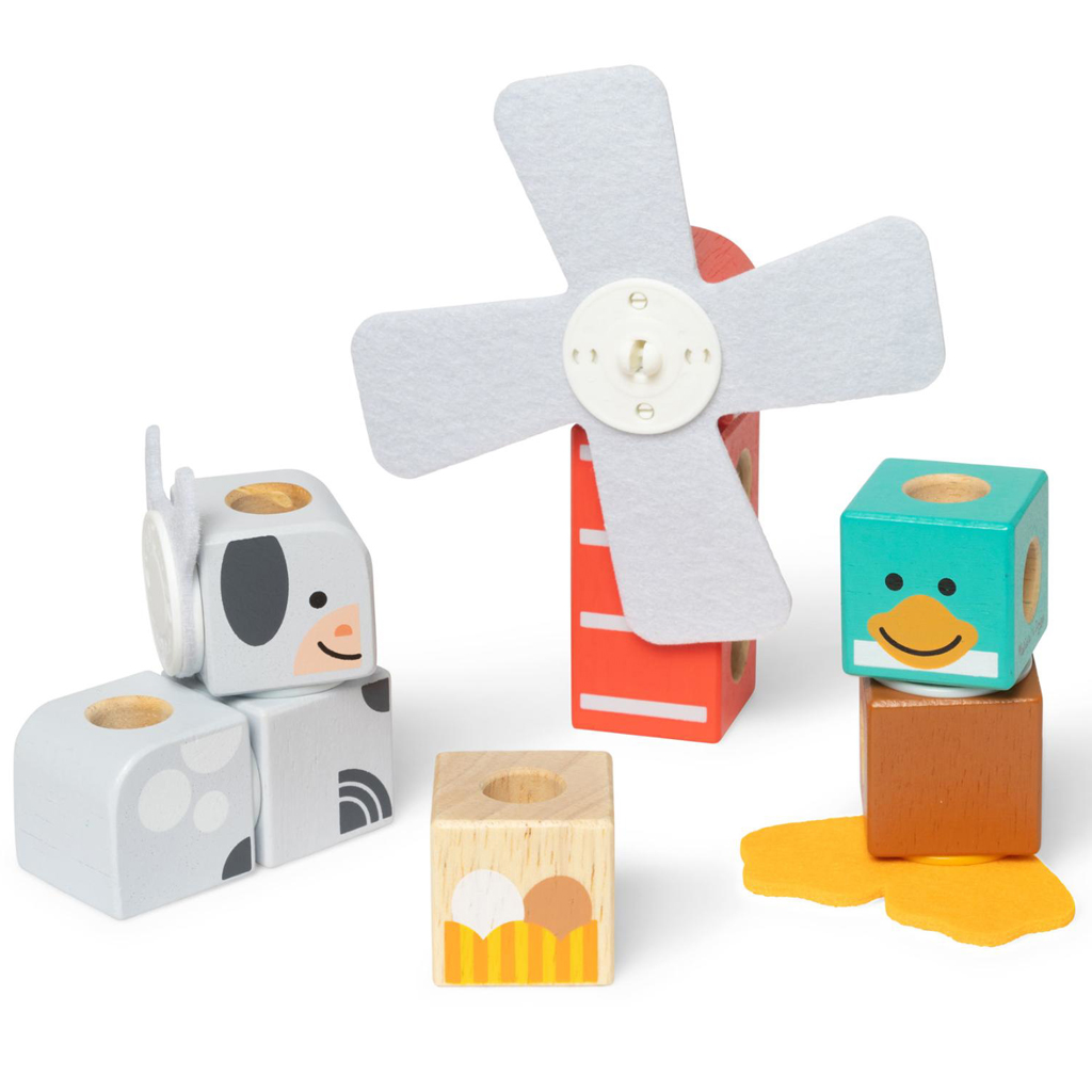 Blockables: Фермерски приятели дървен конструктор - Melissa & Doug изображение 2