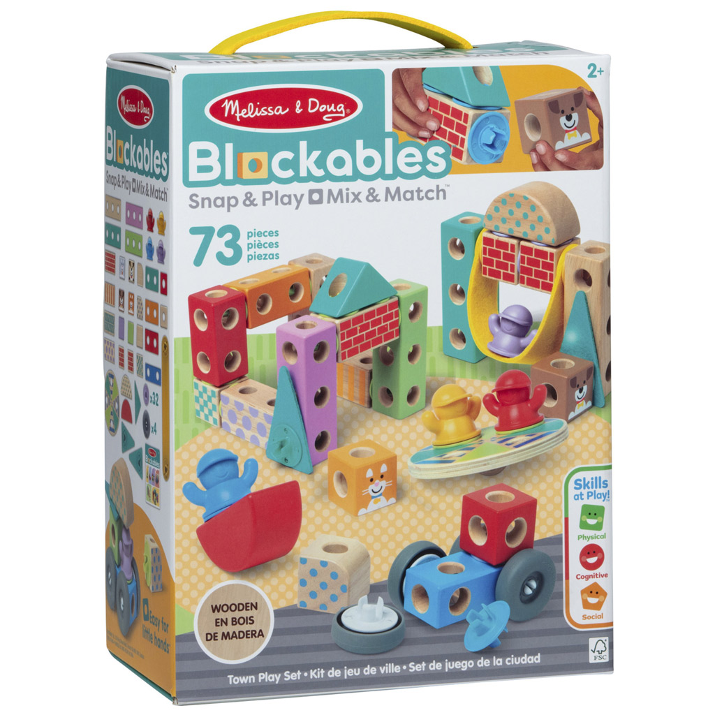 Blockables: Градска дървена строителна играчка - Melissa & Doug изображение 1