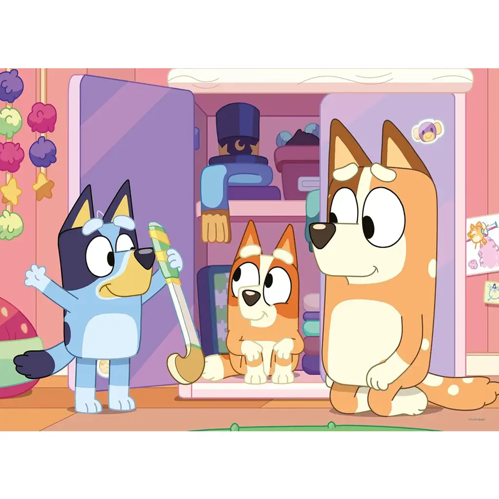 Bluey 2 в 1 60 части пъзел и оцветяване 50x35см - Lisciani изображение 2