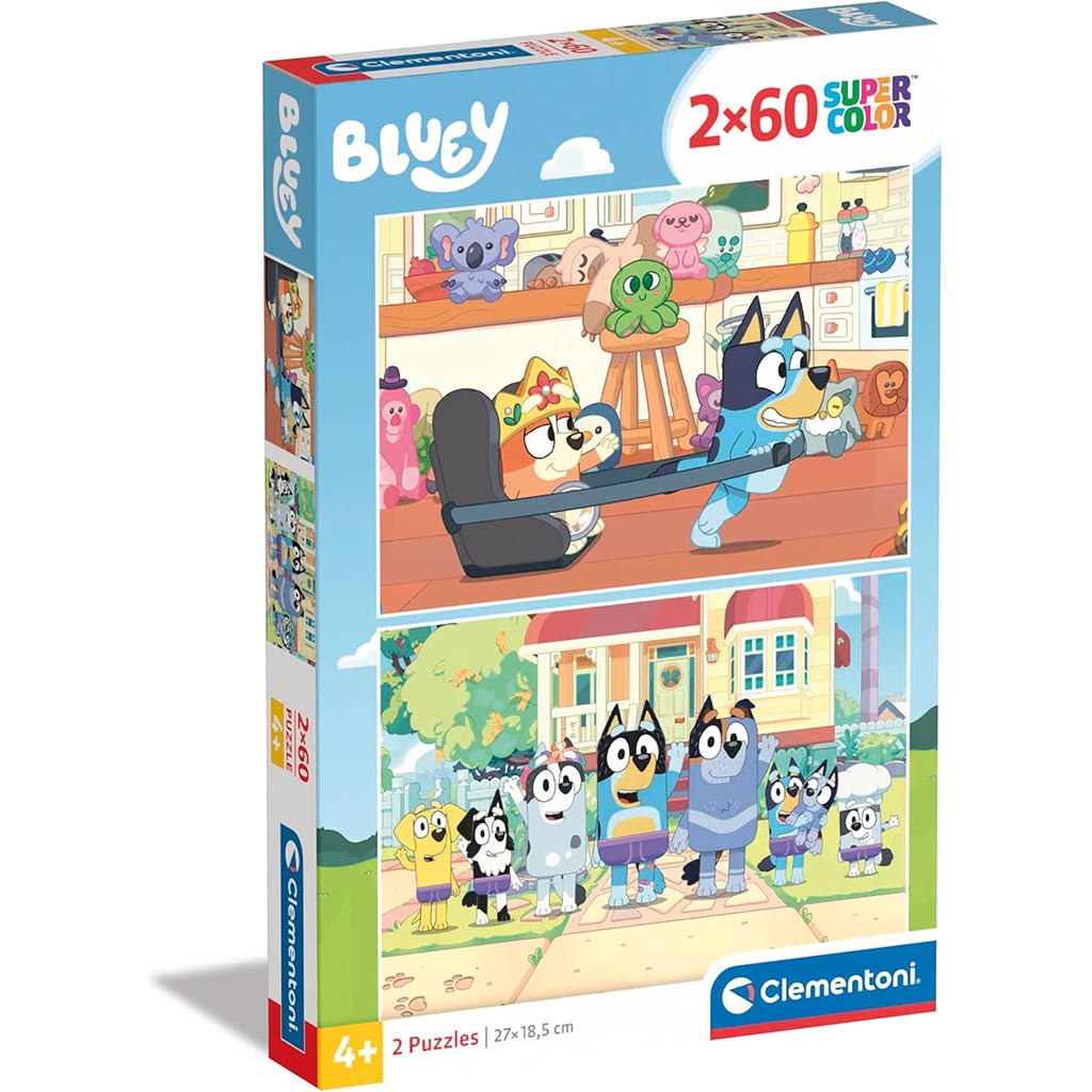Bluey 2x60бр. суперцветна пъзел - Clementoni изображение 1