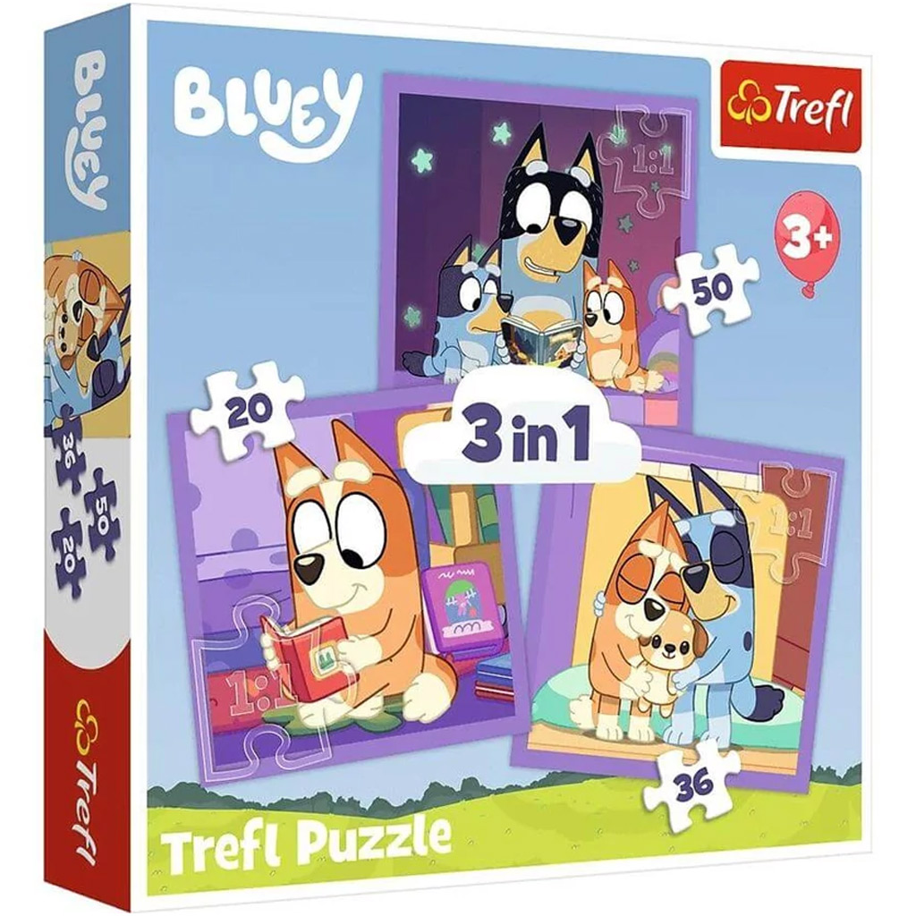 Bluey 3 в 1 20-36-50 части пъзел - Trefl изображение 1