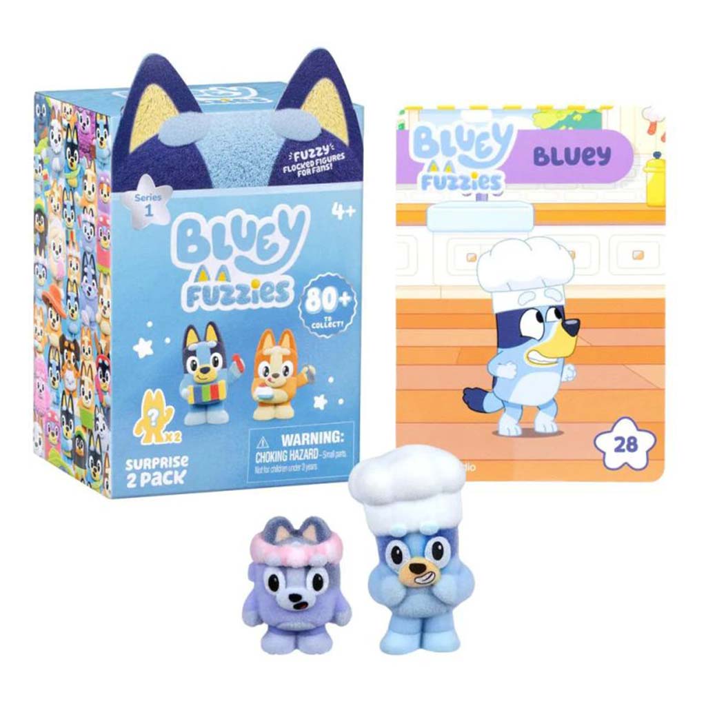 Bluey Fuzzies изненада пакет с 2 фигурки изображение 2