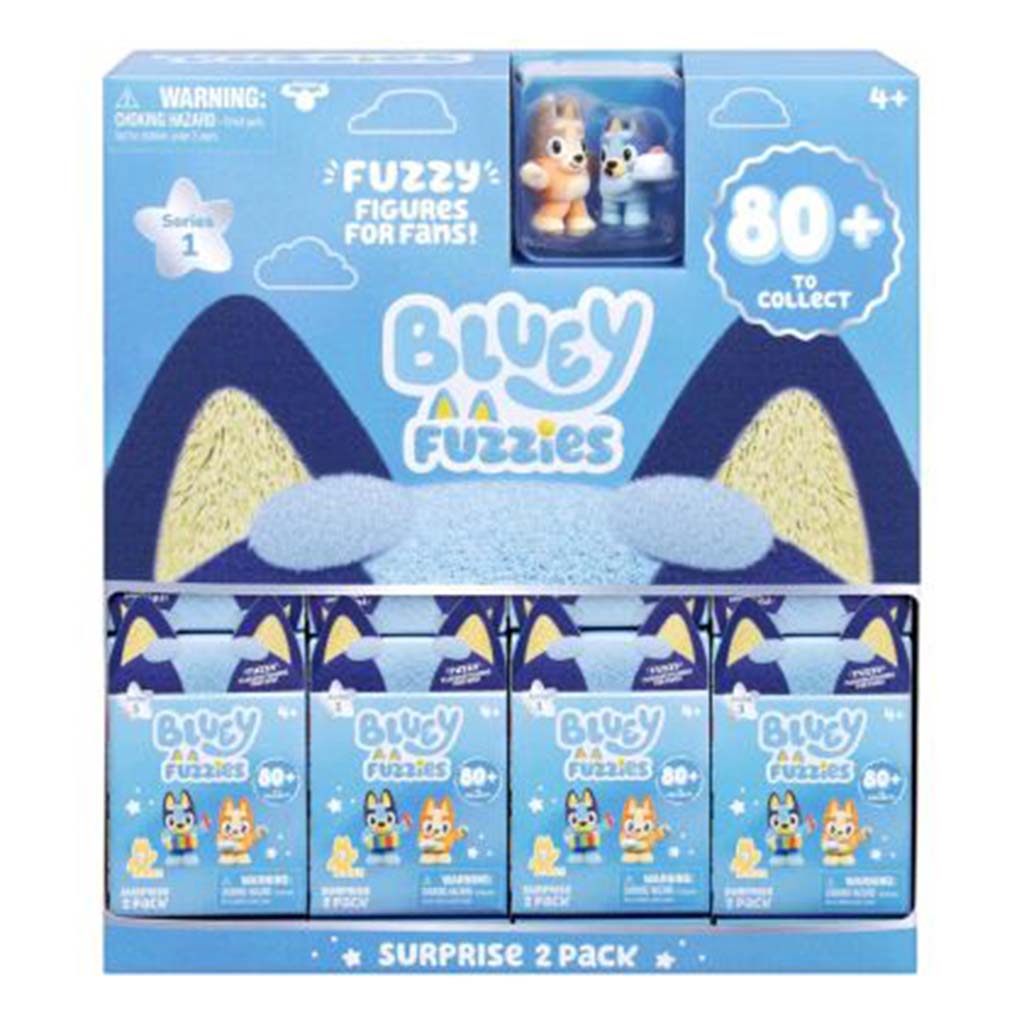 Bluey Fuzzies изненада пакет с 2 фигурки изображение 1