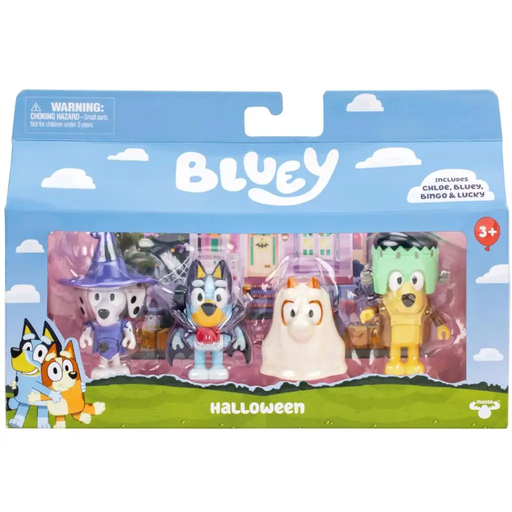 Bluey: Хелоуин комплект от 4 фигури изображение 1