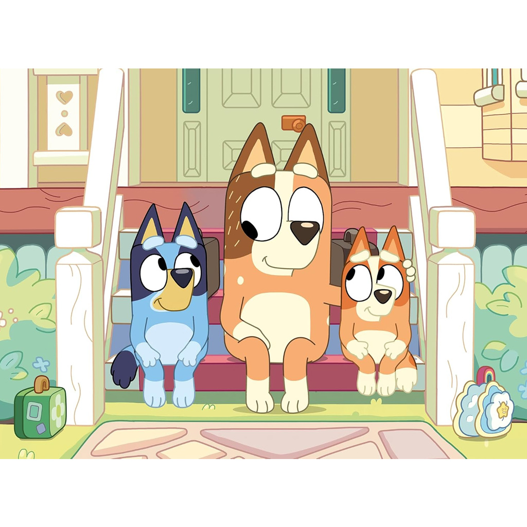 Bluey кученца на стълбите 2 в 1 48 части Eco мини пъзел и оцветяване 35x25см - Lisciani изображение 2