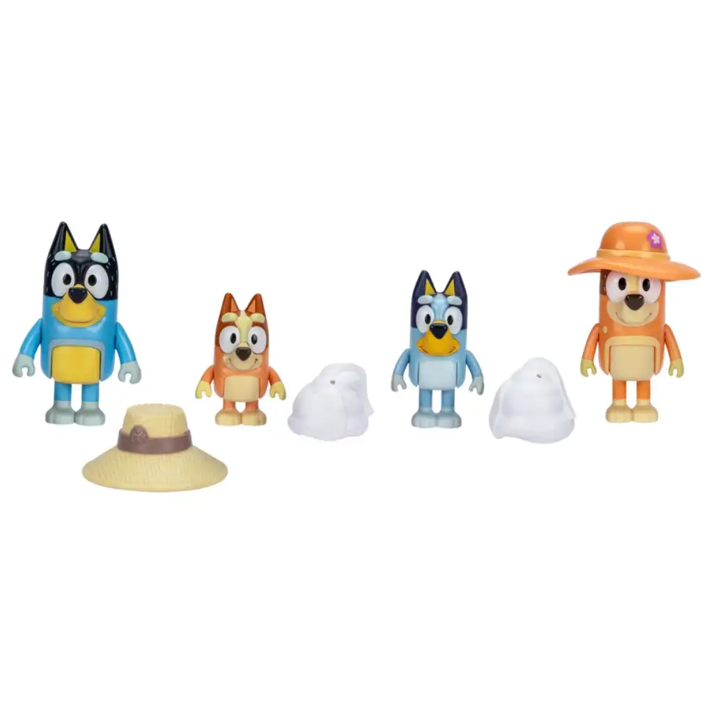 Bluey: Семейно пътуване 4-частов комплект фигурки изображение 2