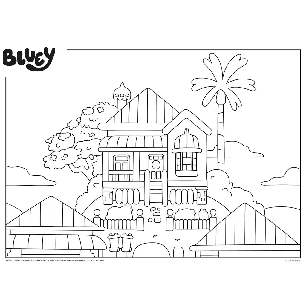 Bluey вечерна приказка 2 в 1 24 части пъзел и оцветяване 35x25см - Lisciani изображение 3