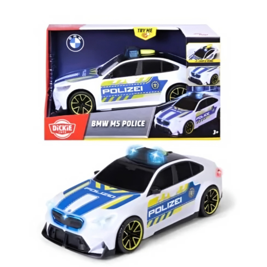 BMW M5 Полицейска кола с светлина и звук 25см - Dickie Toys изображение 1