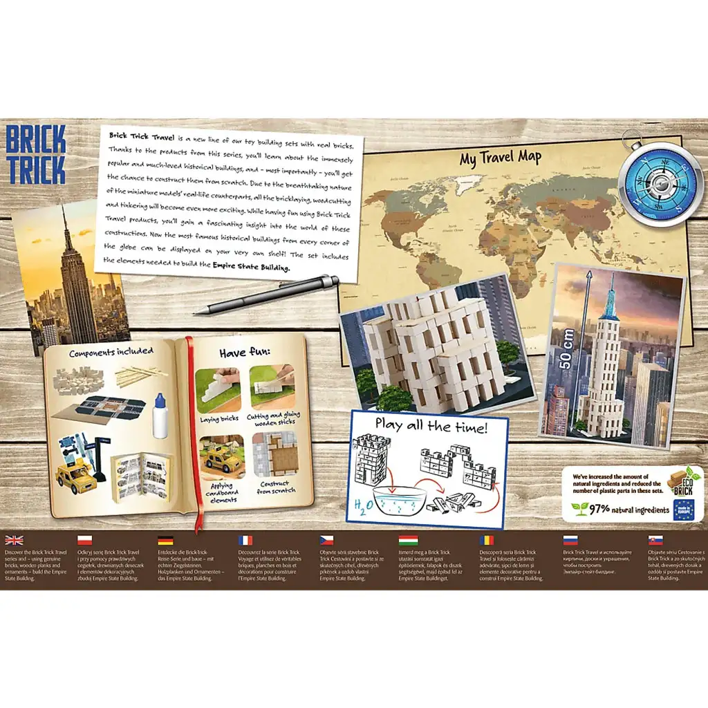 Brick Trick Строим от тухли: Empire State Building XL конструктор - Trefl изображение 3