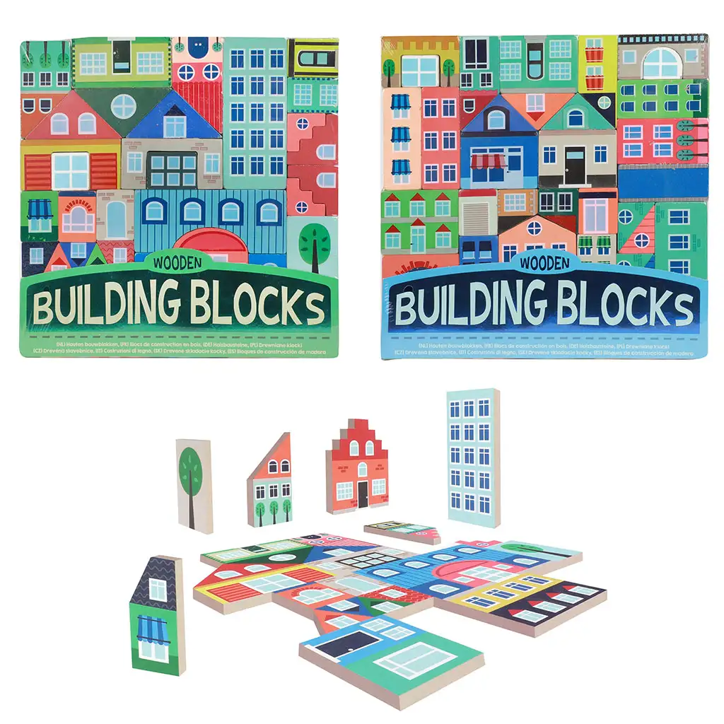 Building Blocks: Град - Дървен конструктор изображение 1