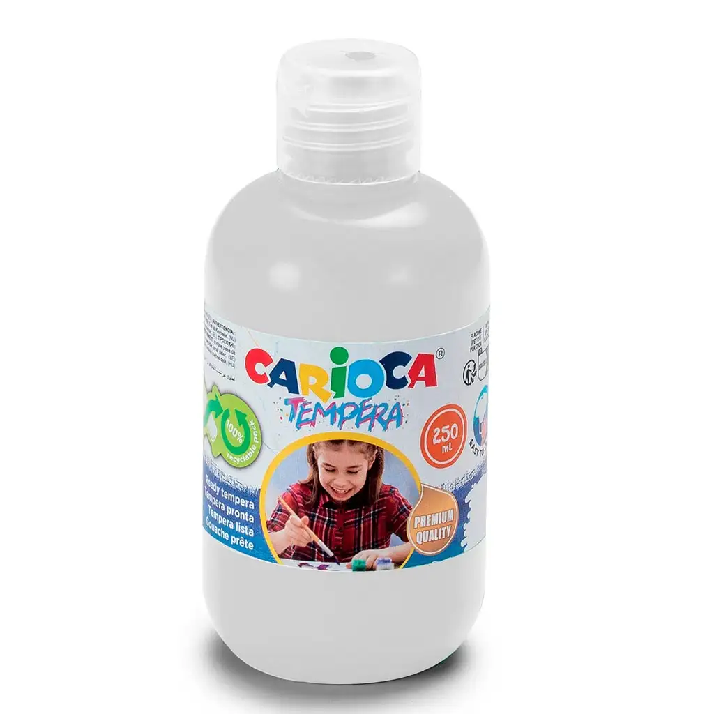 Бяла темпера 250ml - Carioca изображение 1