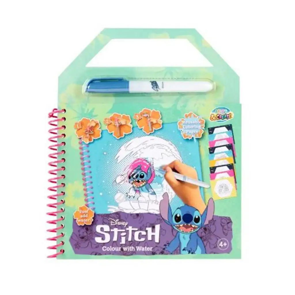Canenco: Disney Stitch книжка за оцветяване с вода изображение 1