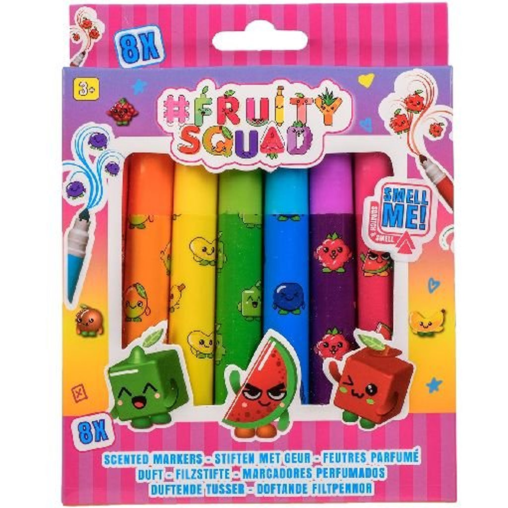 Canenco: FruitySquad ароматни дебели флумастери, 8бр изображение 1