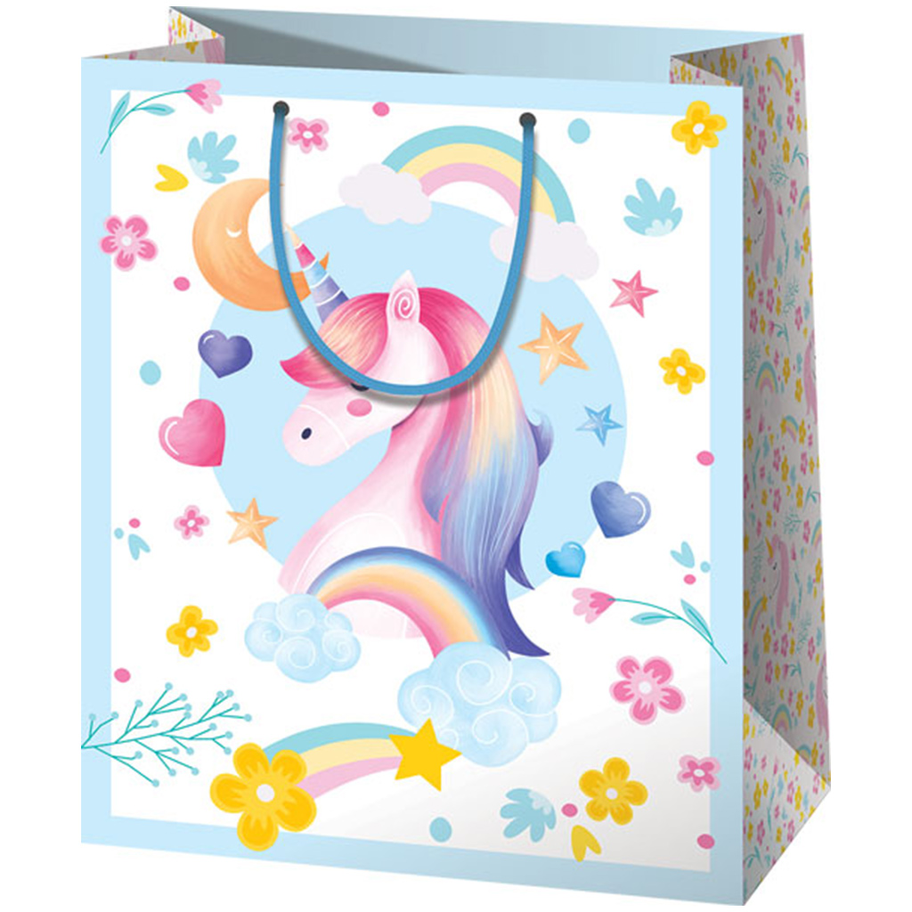 Cardex: Чанта за подаръци с мотив на еднорог в гигантски размер 40x20x56cm изображение 1