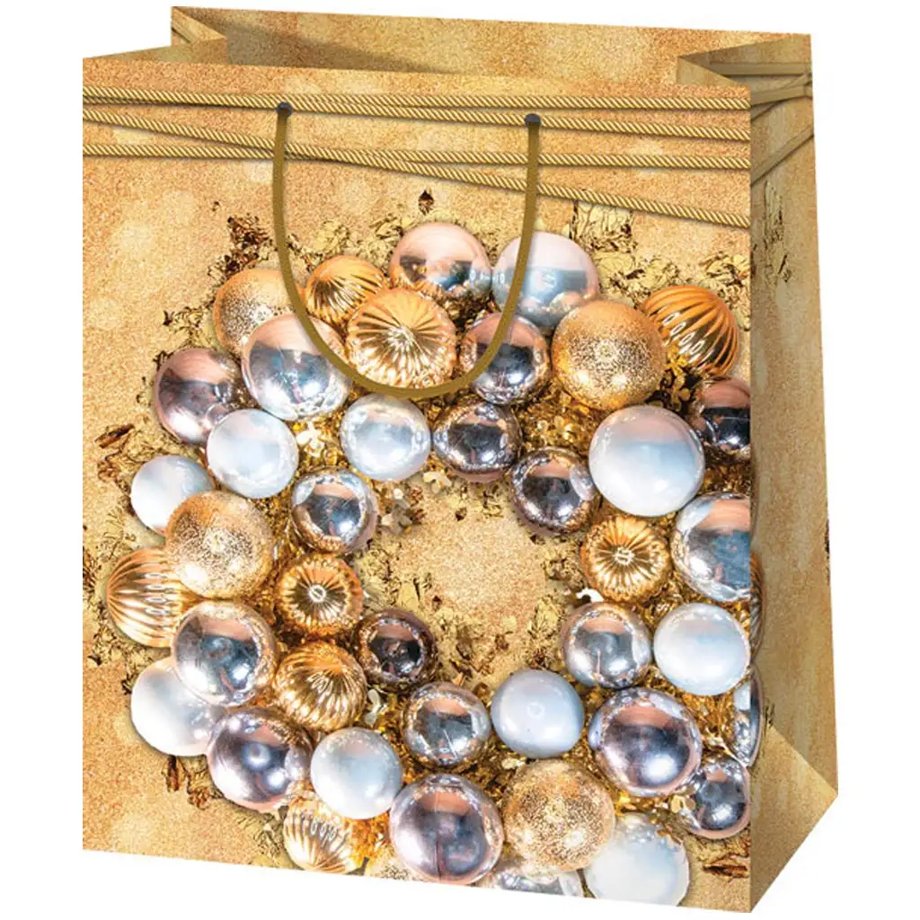 Cardex: Златна голяма подаръчна чанта 26x13x33cm изображение 1