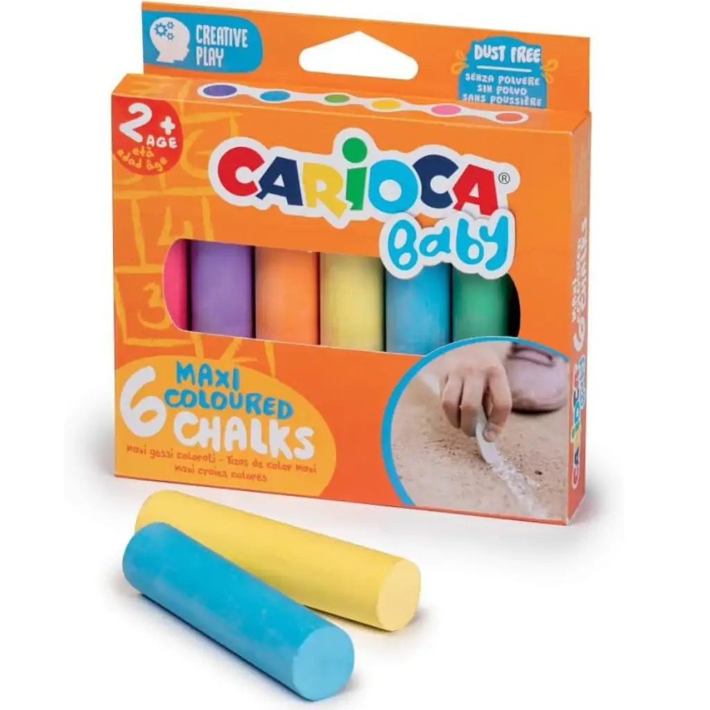 Carioca: Baby Maxi цветни тебешири 6бр. изображение 1