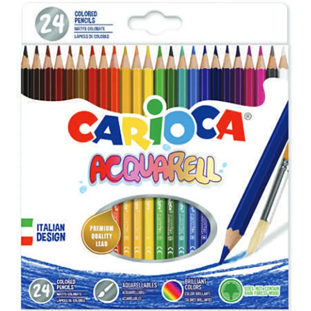Carioca: Комплект цветни акварелни моливи 24бр. изображение 1