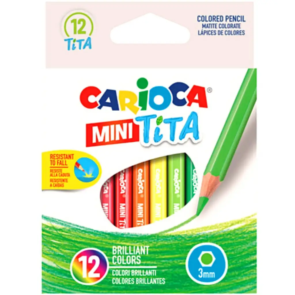 Carioca: Мини Тита ударо-устойчива цветна моливна комплект 12бр. изображение 1