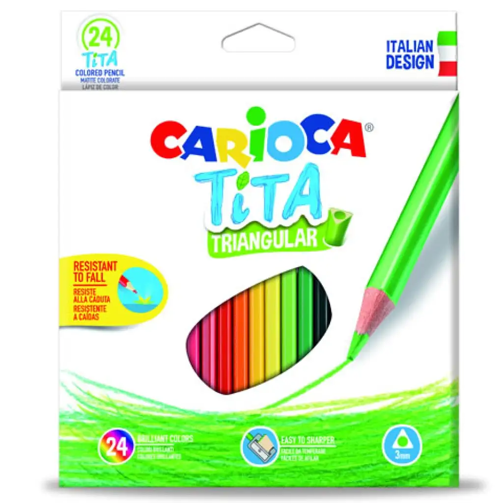 Carioca: Тита триъгълна цветна молив 24бр. изображение 1